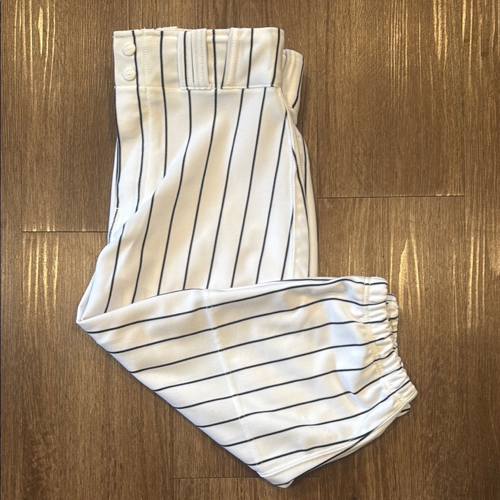 Navy stripe Baseball Pants -Adult M